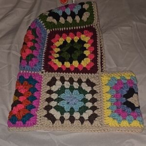 Colorful Crochet Patchwork Beanie
